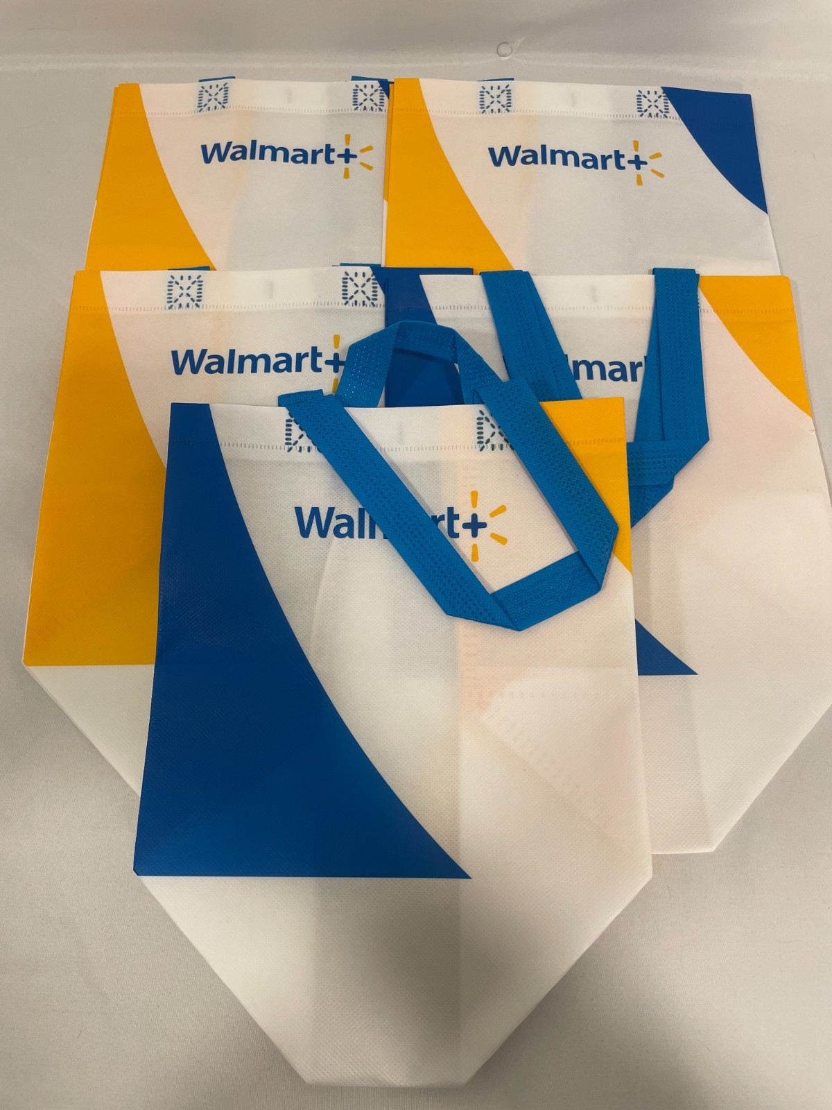 Lot of 5 Walmart Curbside Reusable Shopping Tote Bag NEW 2024 SGA 9.5″