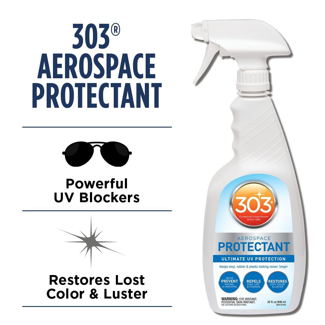 303 Products Aerospace Protectant Spray, UV 32 Fl Oz (Pack of 1), White