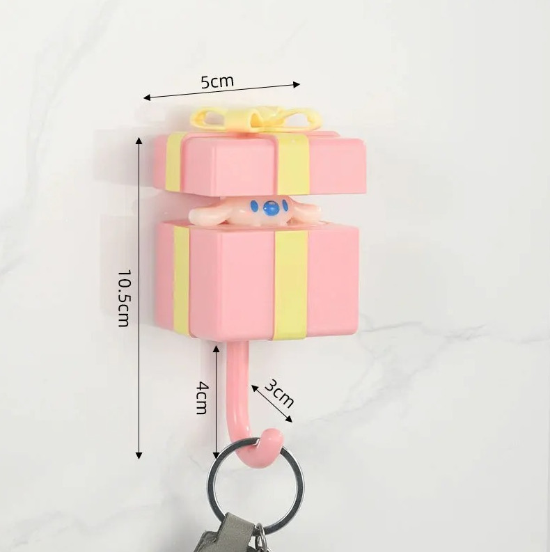 1 pc Adhesive Cartoon Cat Hooks – No-Drill Wall Hangers for Keys, Towels & Bags