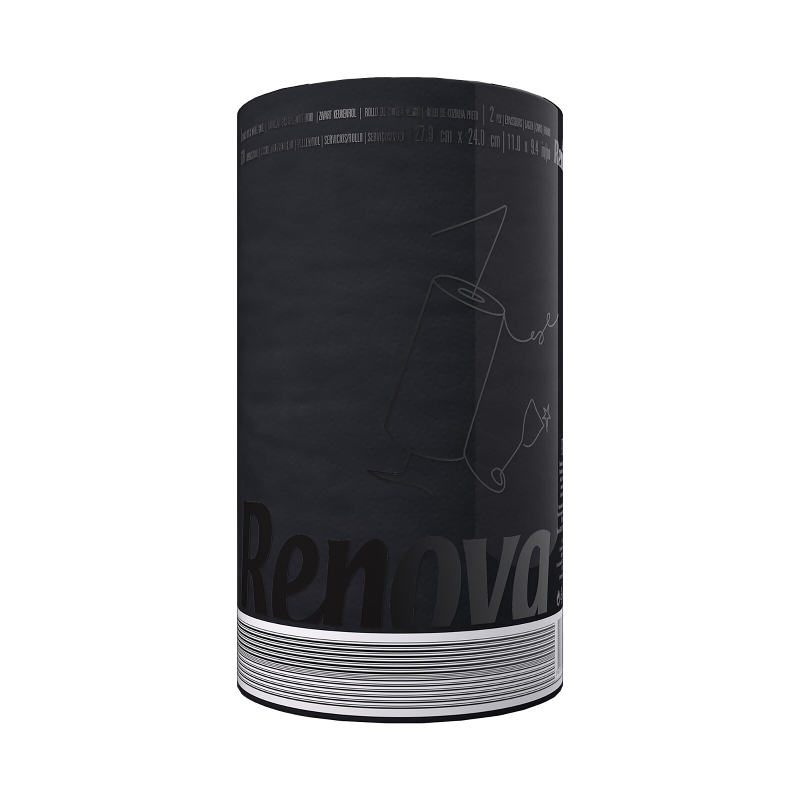 Renova Colored Paper Towels – Jumbo Roll, 2 Ply, 120 Highly Absorbent Sheets