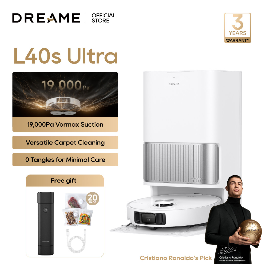 eBay Live｜DREAME L40s Ultra White Robot Vacuum Versatile Carpet Cleaning NEW