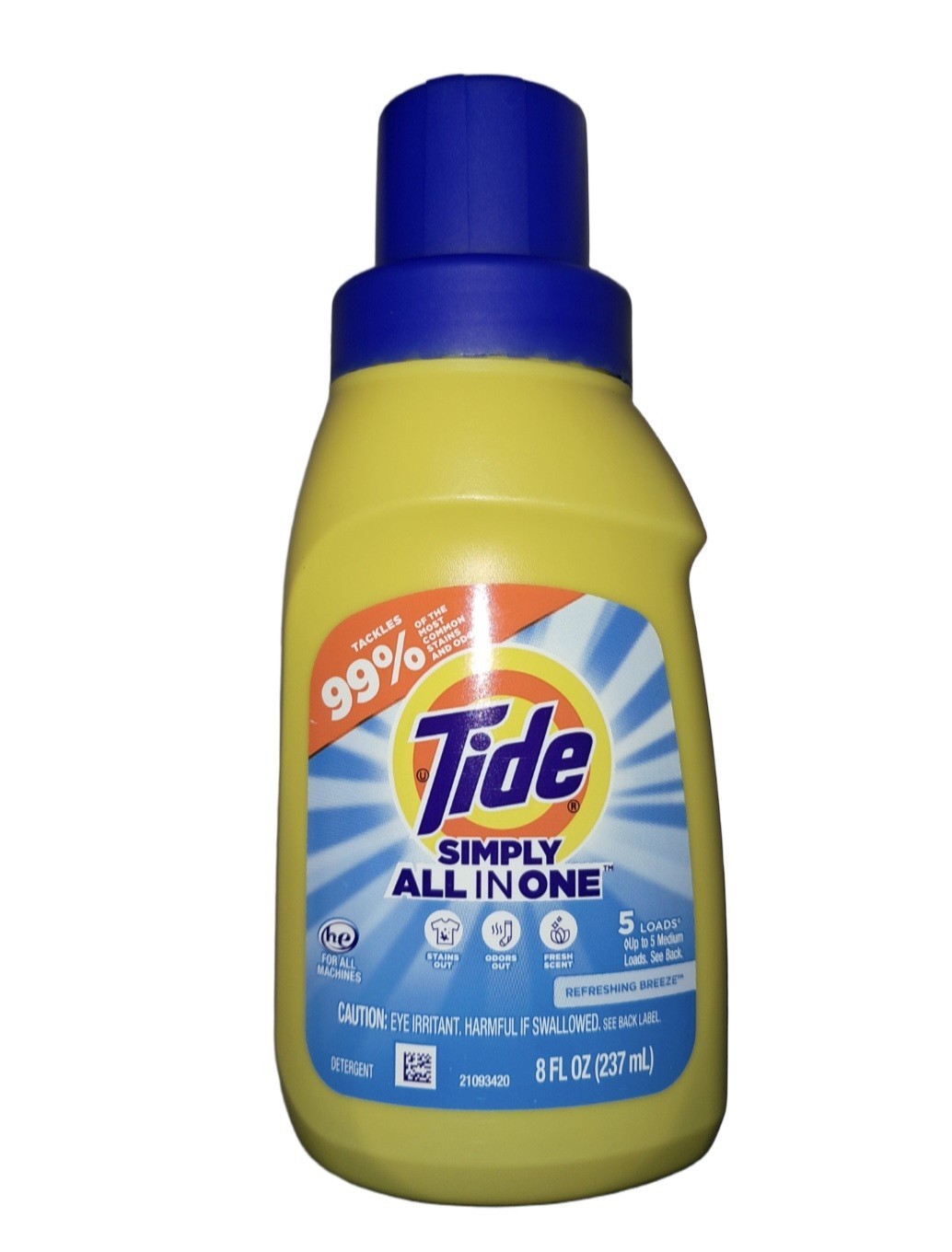 Ɣ TIDE SIMPLY (8 Fl Oz.) 🟡🫧 ●ALL IN ONE● 🟡🫧 ≈Refreshing Breeze≈ Detergent.