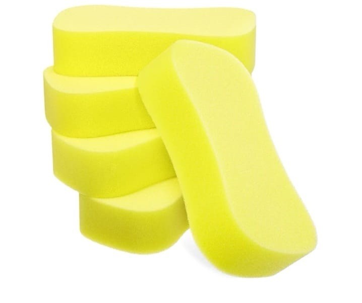 Yellow Ergonomic Cleaning Sponge, Absorbent Scrubbing, 105 Washes 8.7×4.3×2″