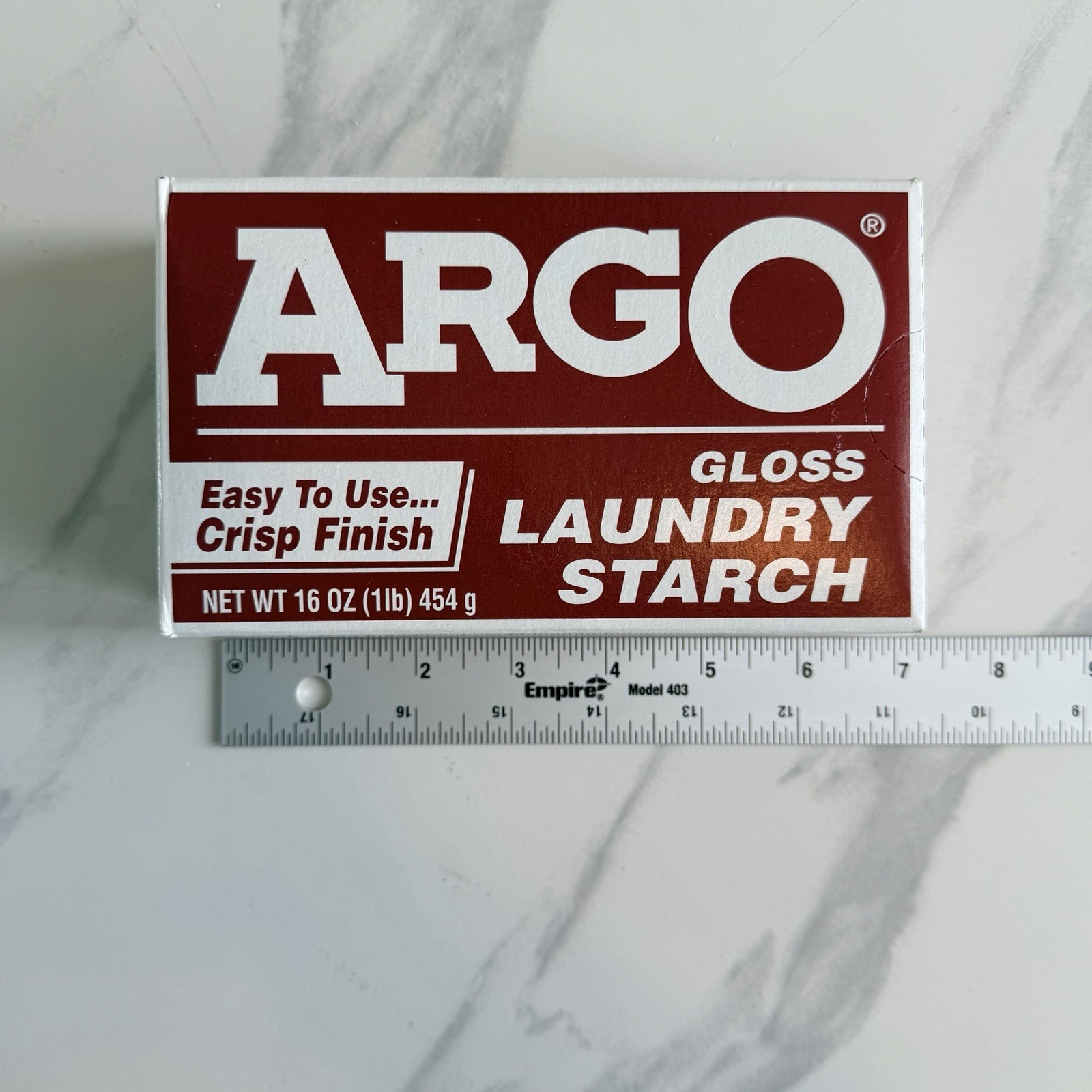 Exp06/2020- ARGO Gloss Laundry Starch Red, Removes Greasy Spots 16oz New Sealed