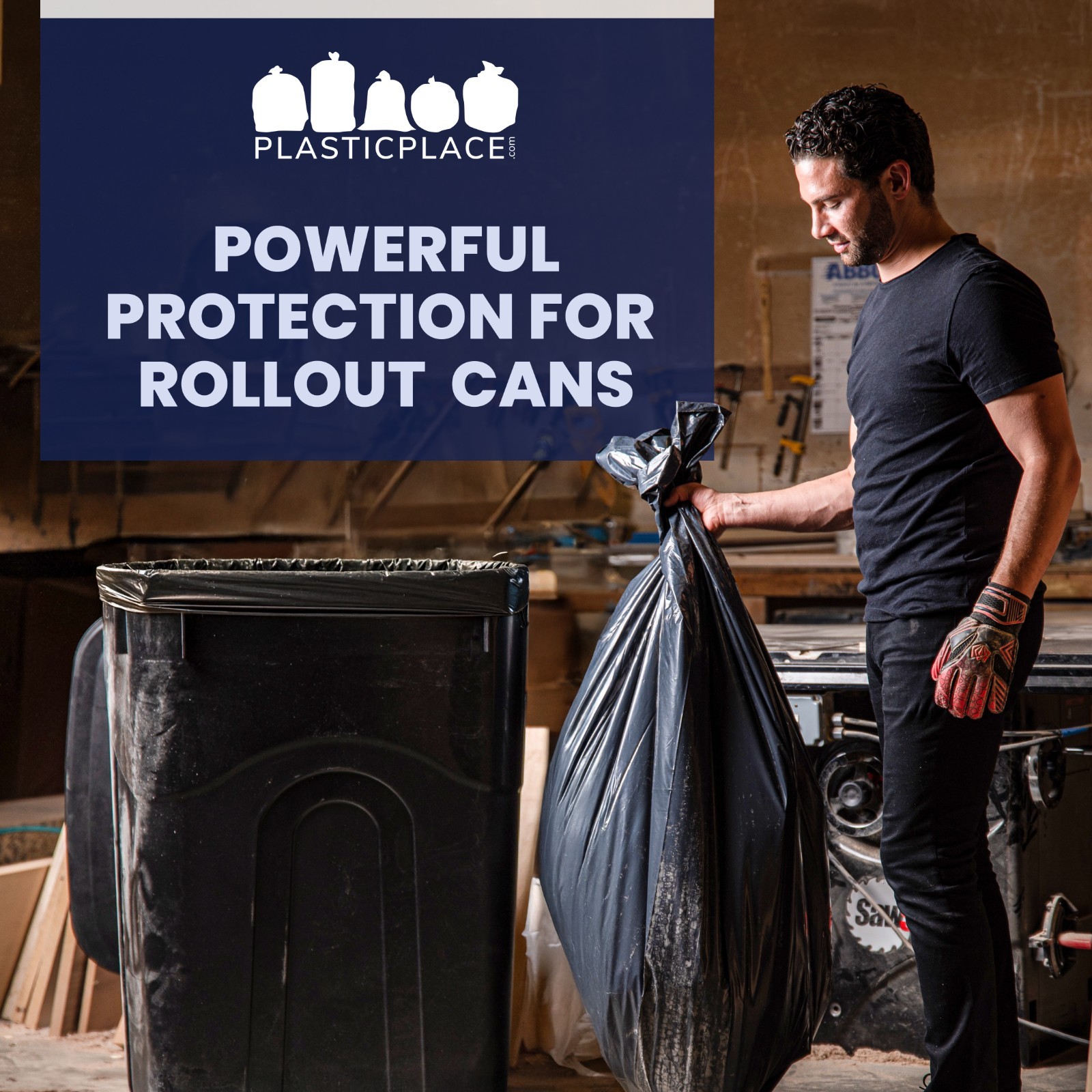 Plasticplace 64 Gallon ToterÂ® Compatible Trash Bags – 100 bags on rolls