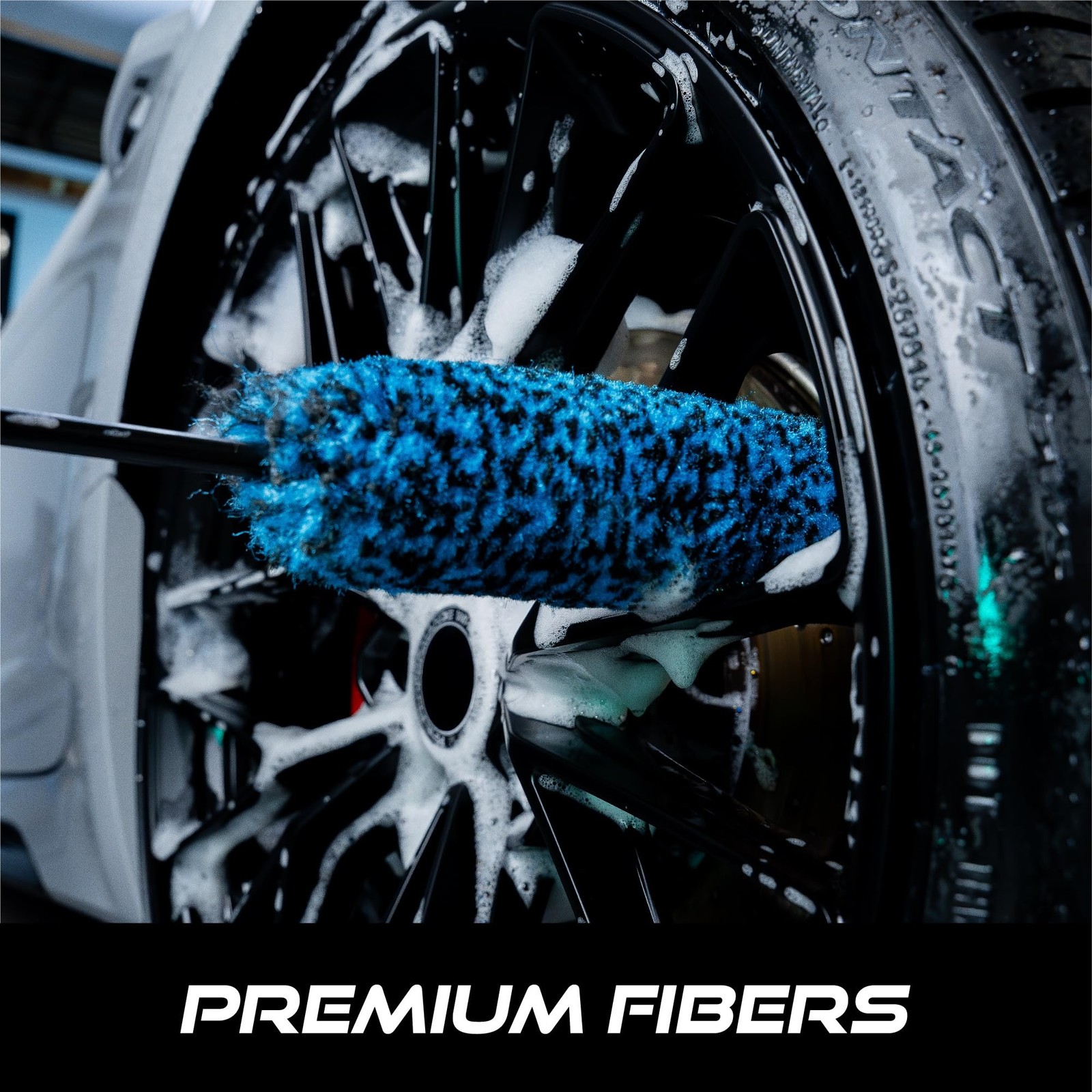 VIKING Wheel Barrel Brush 16 Inch Car Wheel Cleaning Detailing Brush Teal