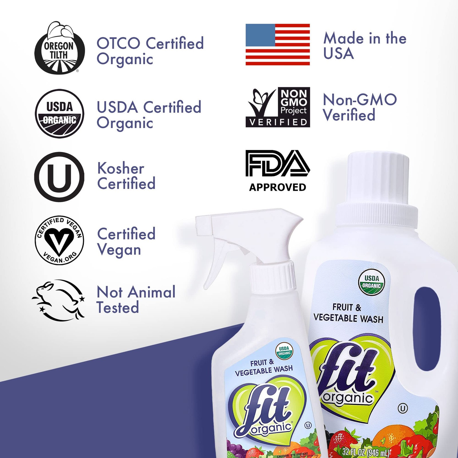 – USDA Certified Earth Friendly, Tasteless and Odorless Fruit and Vegetable W…