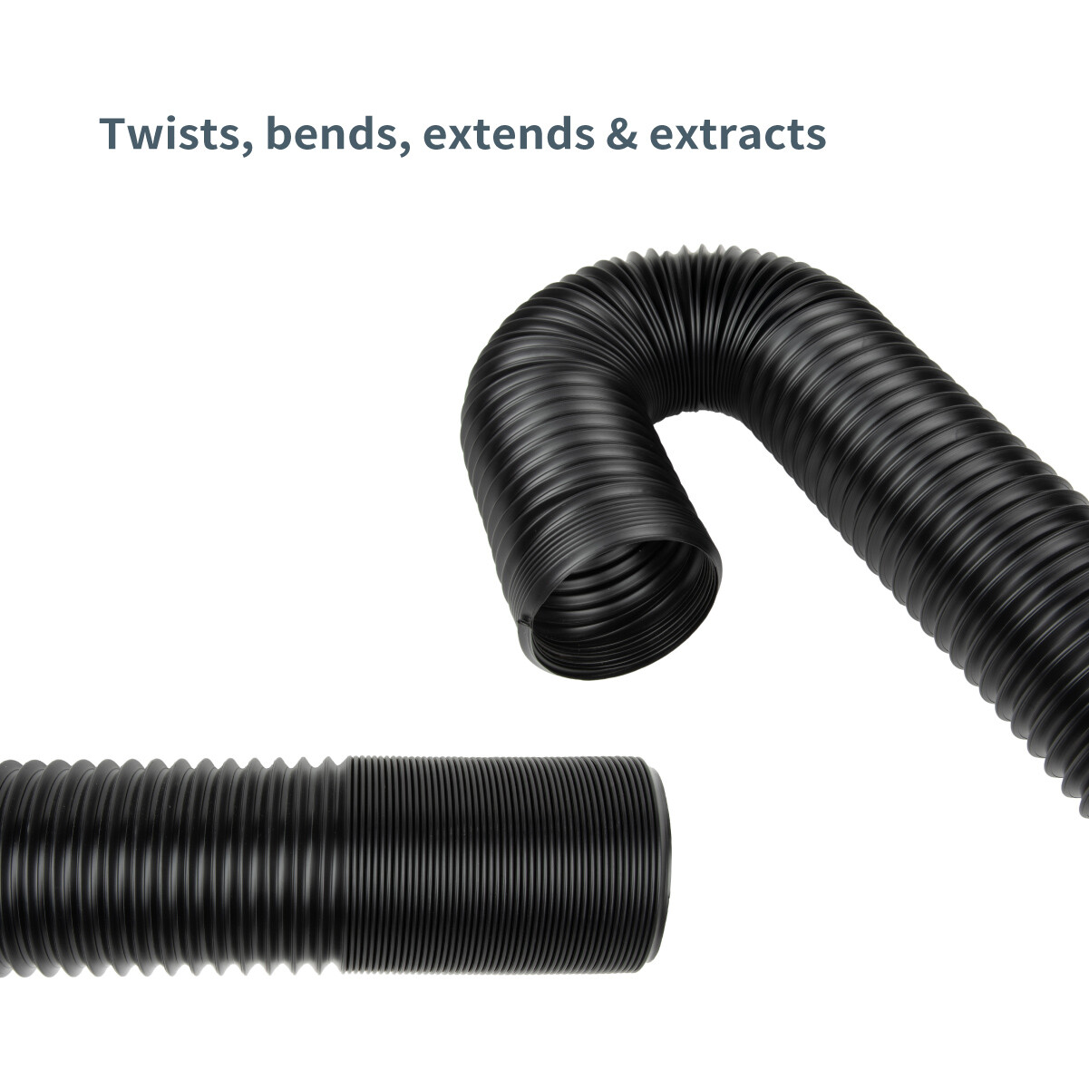 POWERTEC 2-1/2-Inch Flexible Dust Collection Hose 36-Inch Long (70198)