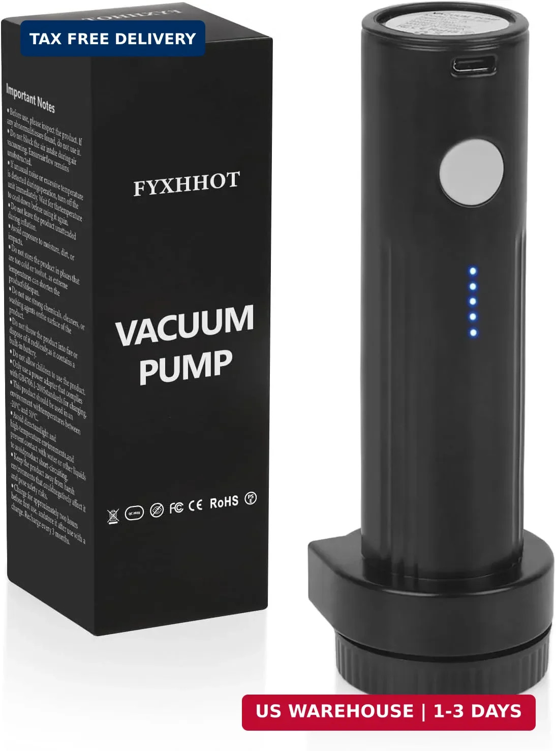 Cordless Electric Vacuum Pump for Vacuum Storage Bags, Travel Air Pump, P