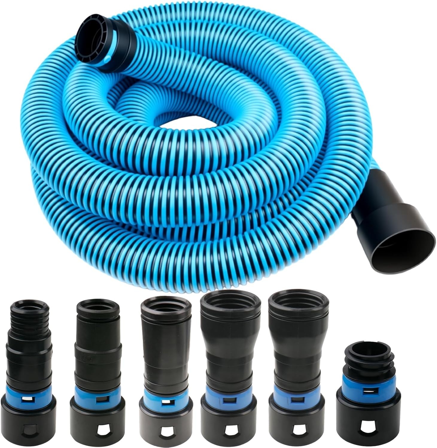 1-1/4 Shop Vacuum (Vac) Hose 16FT Dust Collection Hose Kit with 6 Fittings for H