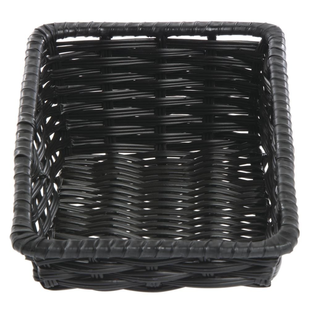 HUBERT® Storage Basket Rectangular Black Plastic – 7 1/2″L x 12″D x 1 1/2″ to