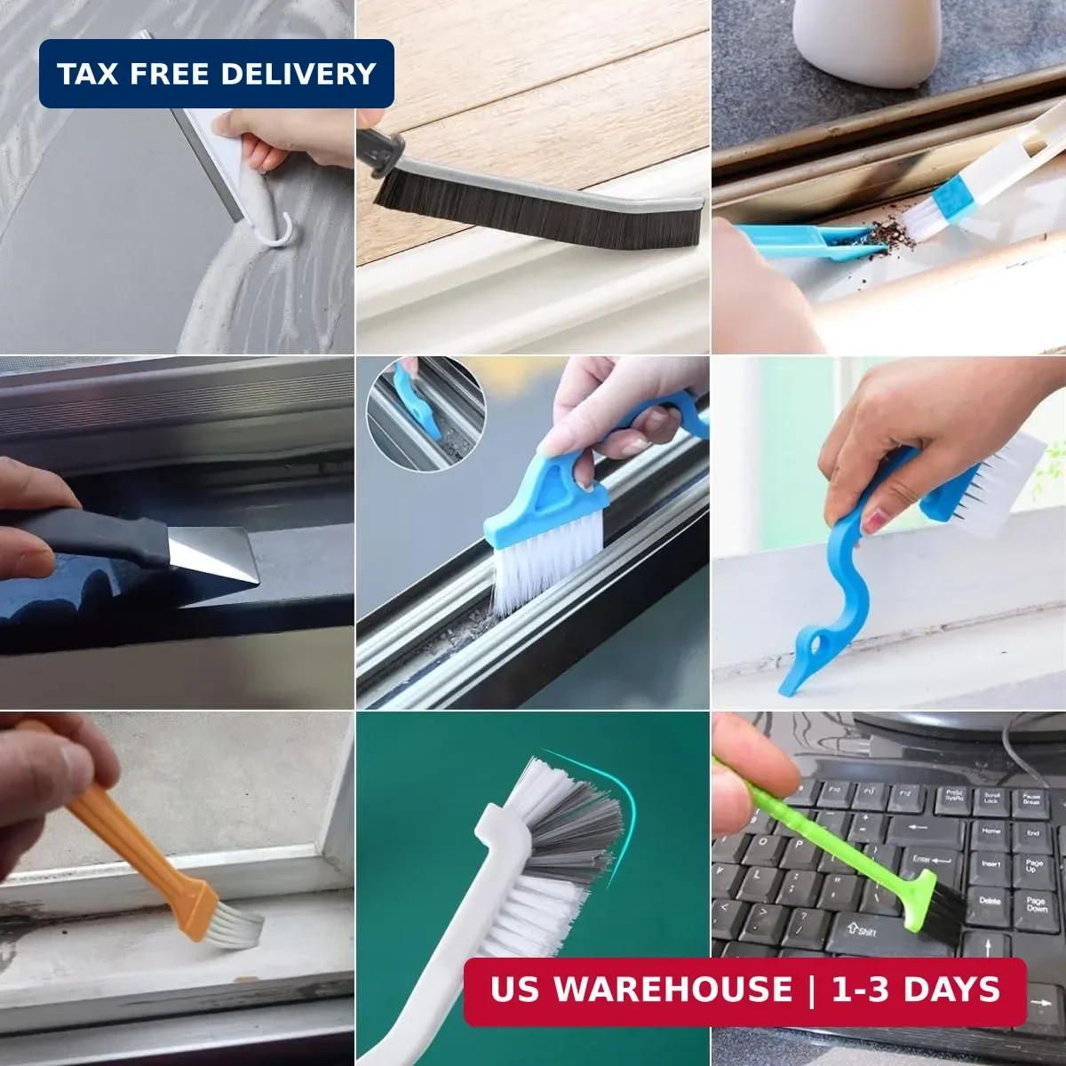 Window Track Cleaner Kit, 20Pcs Small Crevice Window Cleaning Tools | Cl