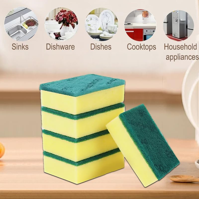 15 Pack Kitchen Cleaning Sponges, Dual Side Cleaning Dish Sponges Cleaning Suppl