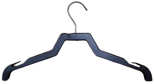 Nike Plastic Heavy Duty 16″ Width Clothes Dress Gown Coat Hanger w/Notches Black