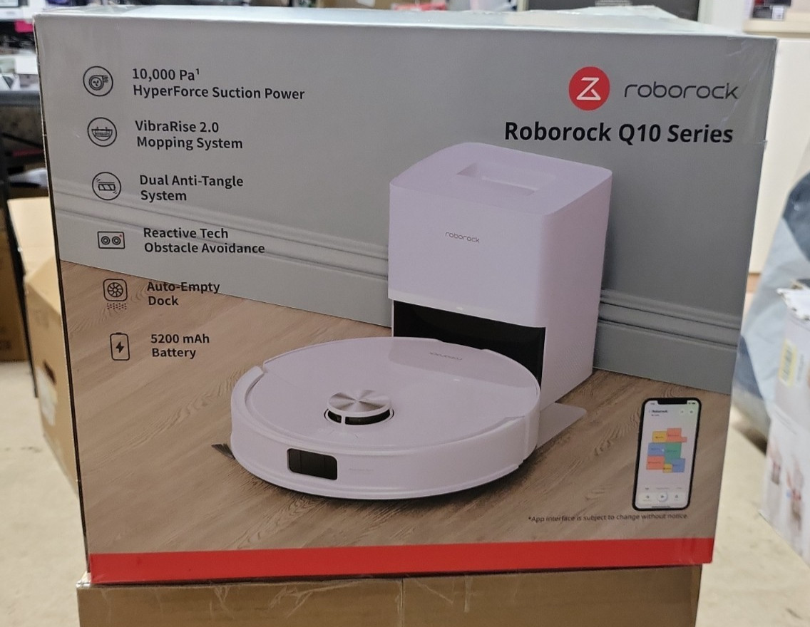 roborock Q10 S5+ Robot Vacuum and Mop, 10,000Pa Suction-white