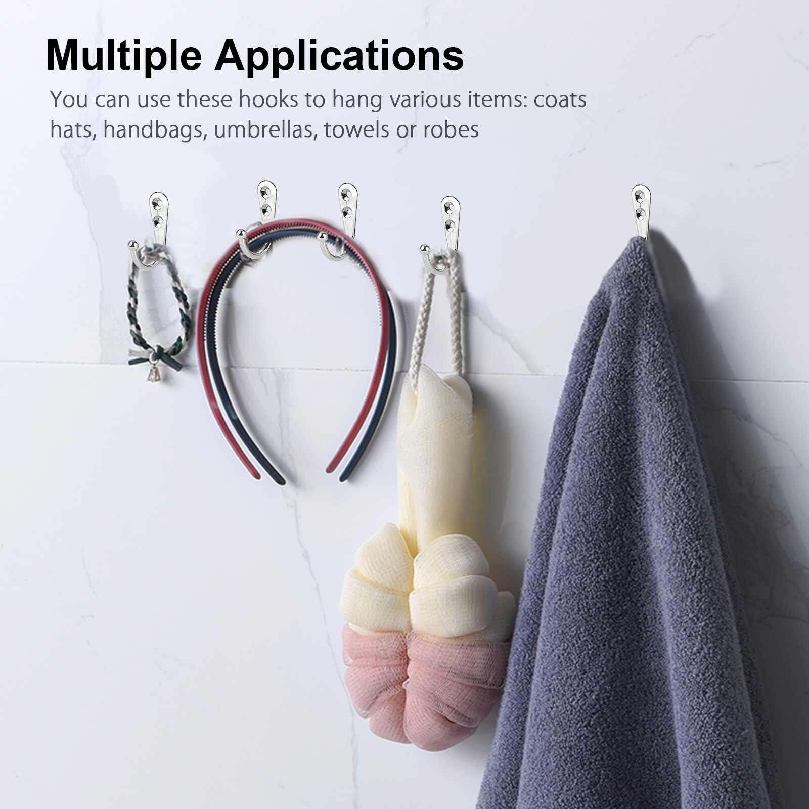 20PCS Wall Hooks for hanging Metal Wall Hooks for Coats Coat hooks for Wall USA