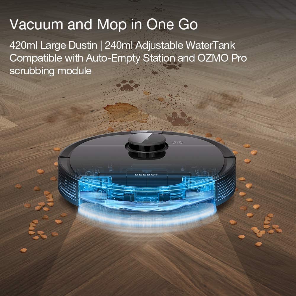 ECOVACS Robotics – DEEBOT OZMO T8+ Vacuuming and Mopping Robot with Auto-Empty