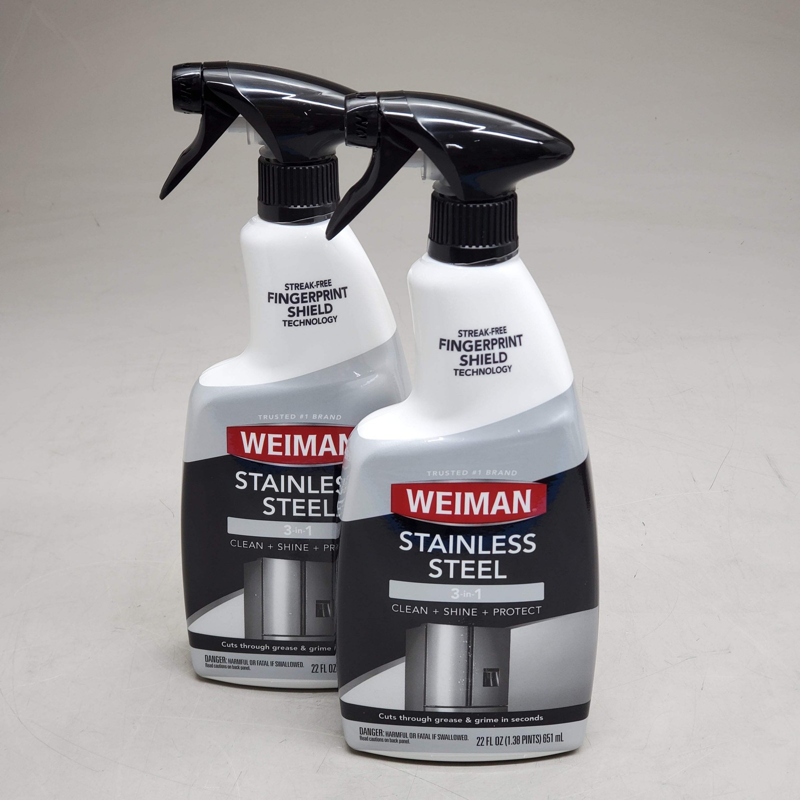 WEIMAN (2 Pack) Stainless Steel 3 in 1 Clean Shine Protect Cleaner 22 fl oz 108A