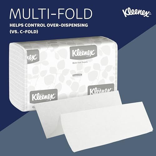 Kleenex Multifold Paper Towels 150 Count 8 Packs Soft Absorbent 1 Ply 9.2×9.4