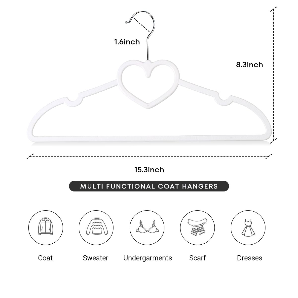 Cute Plastic Hangers 20 Pack Ultra Thin Space Saving With 360 Degree Swivel Hook