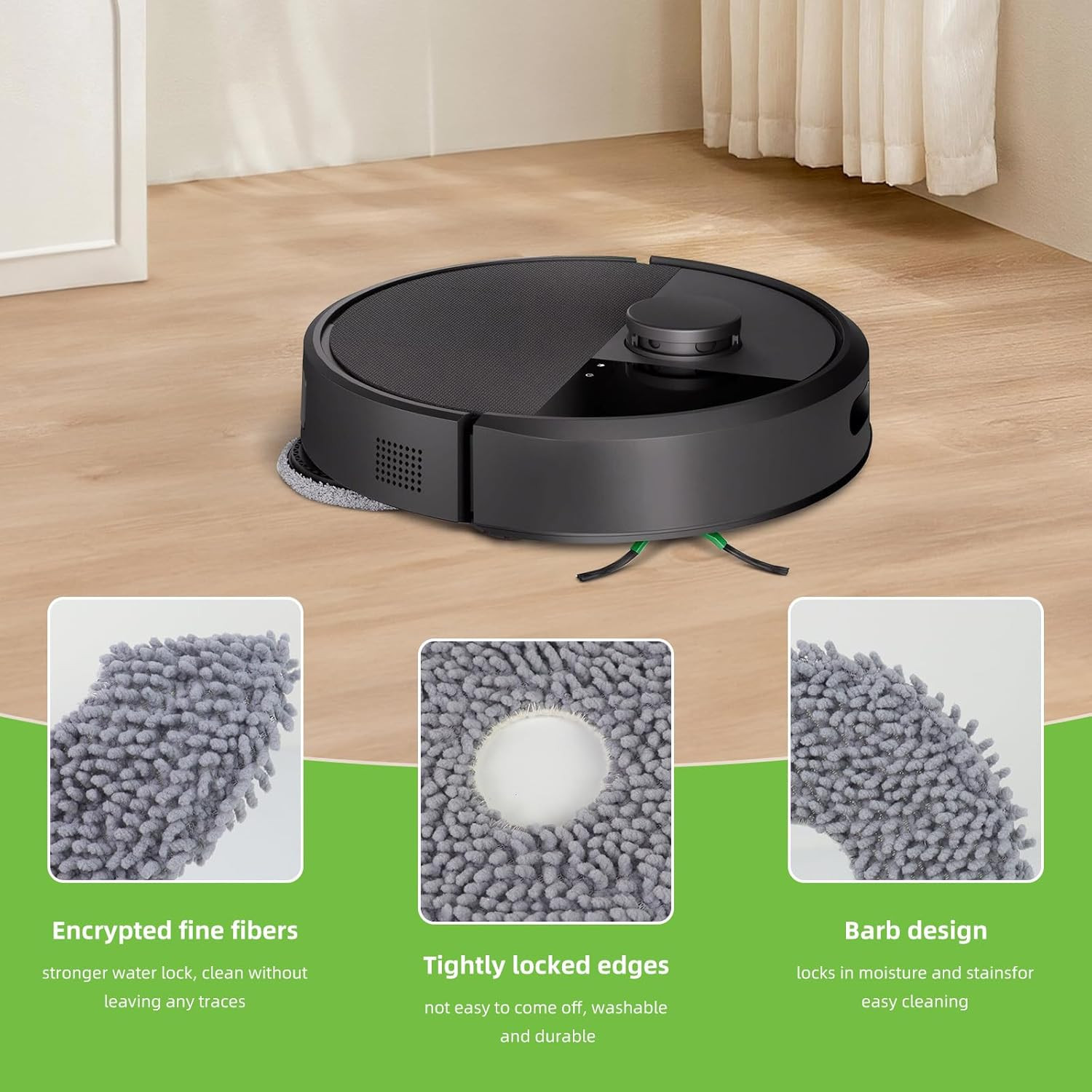 Microfiber Mop Pad 8-Pack for iRobot Roomba 405/505/507 Combo Vacuums