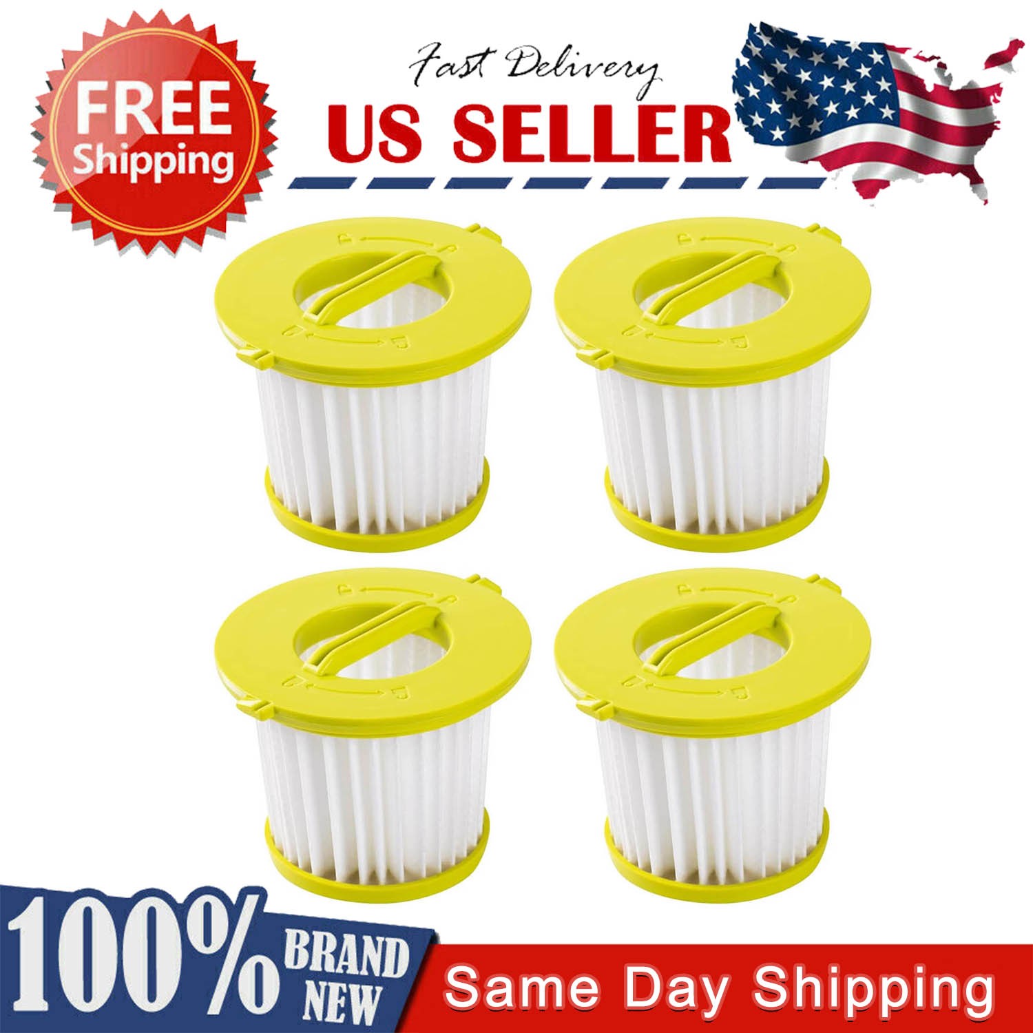 4 Pack Vacuum Filter for Ryobi ONE+ 18V Handheld Vacuum PCL700 PCL704 PCL705