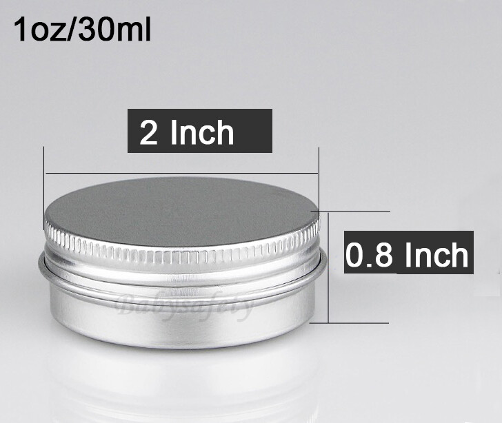 Aluminum Tin Screw Top Round Metal Container With Lid,Storage Jar Travel Tin can