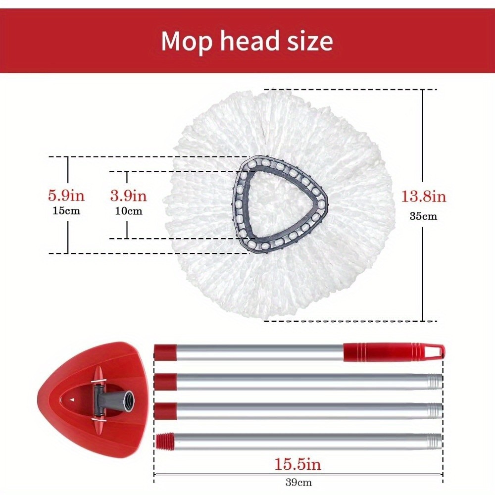 6 Pack Microfiber Spin Mop Heads Refill Kit for O-Cedar EasyWring Base Handle