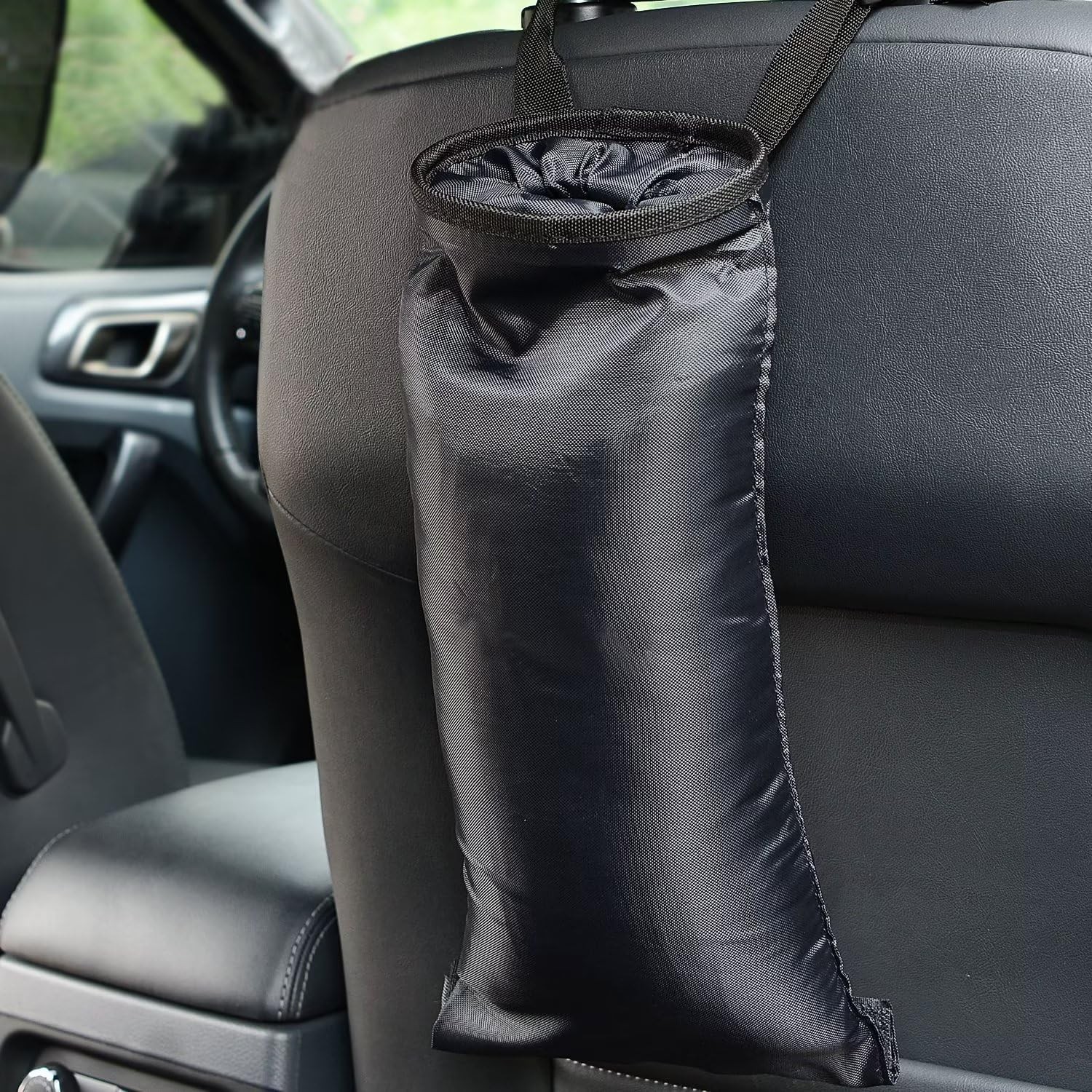 IPELY Universal Car Garbage Bag Back Seat Headrest 1 Count (Pack of 1), Black