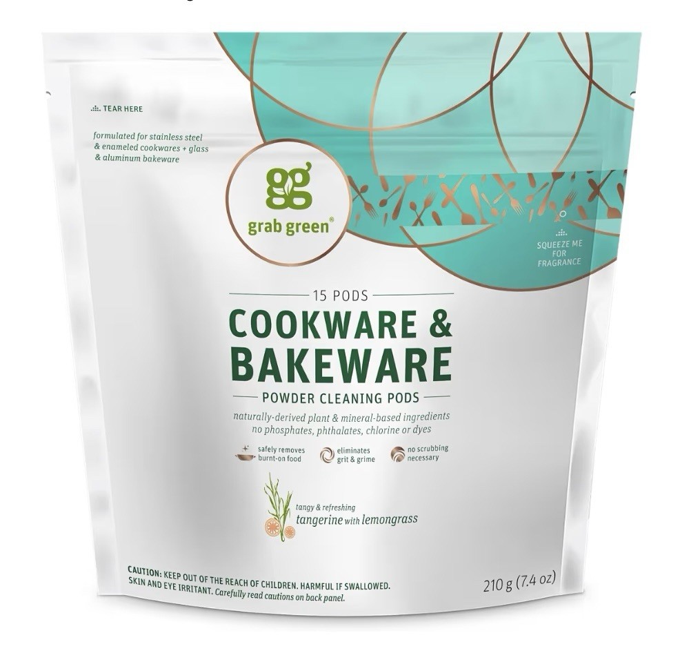 2x Grab Green COOKWARE & BAKEWARE, 15 Tangerine Lemongrass Cleaning Pods ea.
