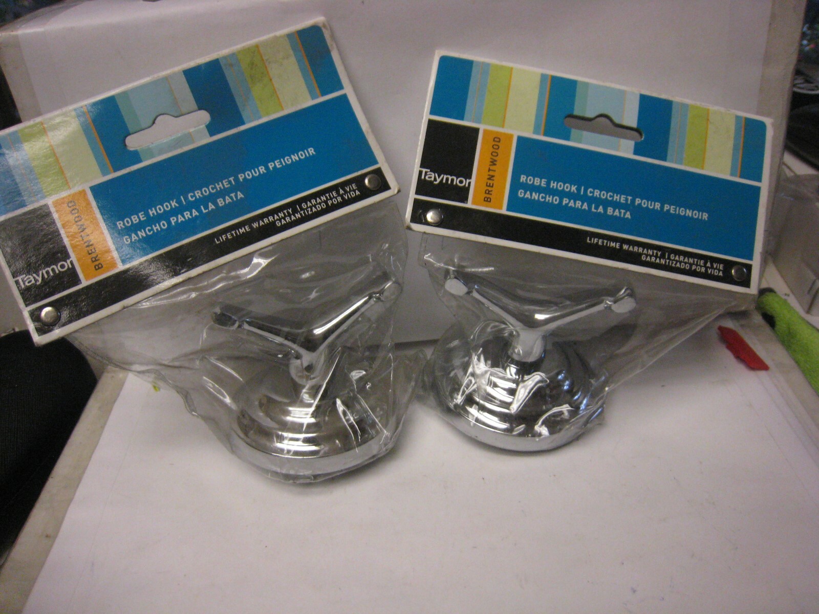 2 yes 2 Taymor 04-6202 Brentwood Series Double Robe Hook, Polished Chrome Finish