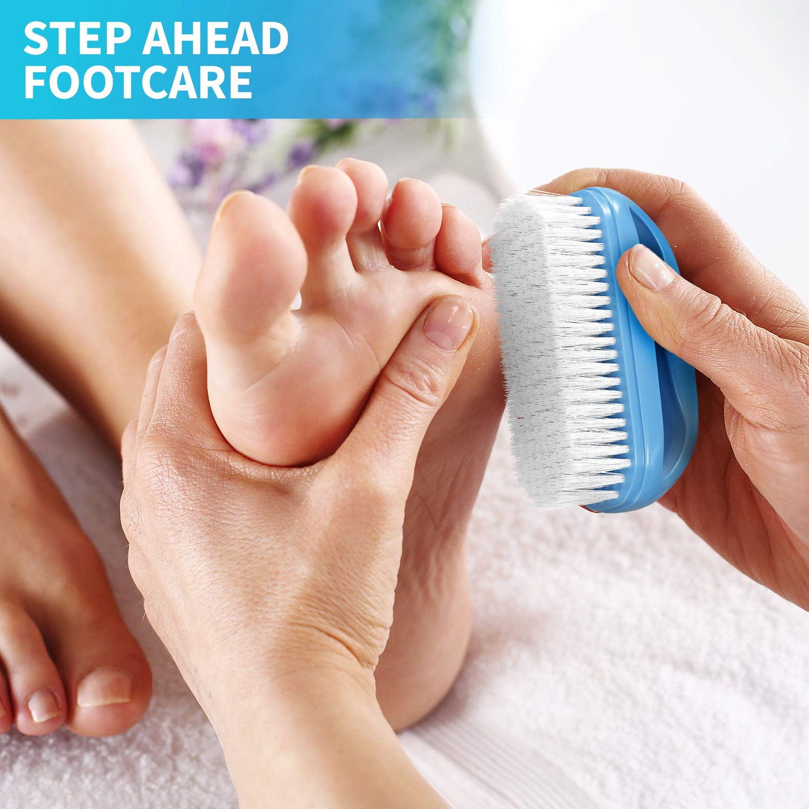 Konex Perfect-Grip Large Hand and Nail Brush 4″ X 1 Count (Pack of 1), Blue