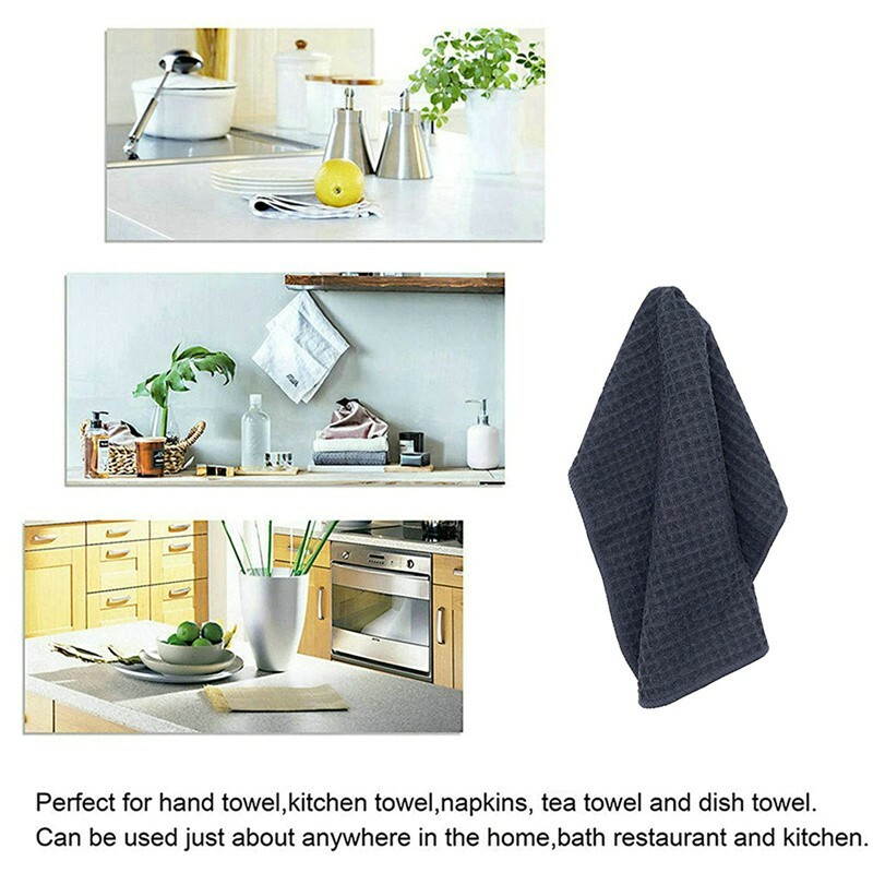 6 Pcs Waffle Weave Microfiber Drying Towel Auto Car Polish 16″x16″