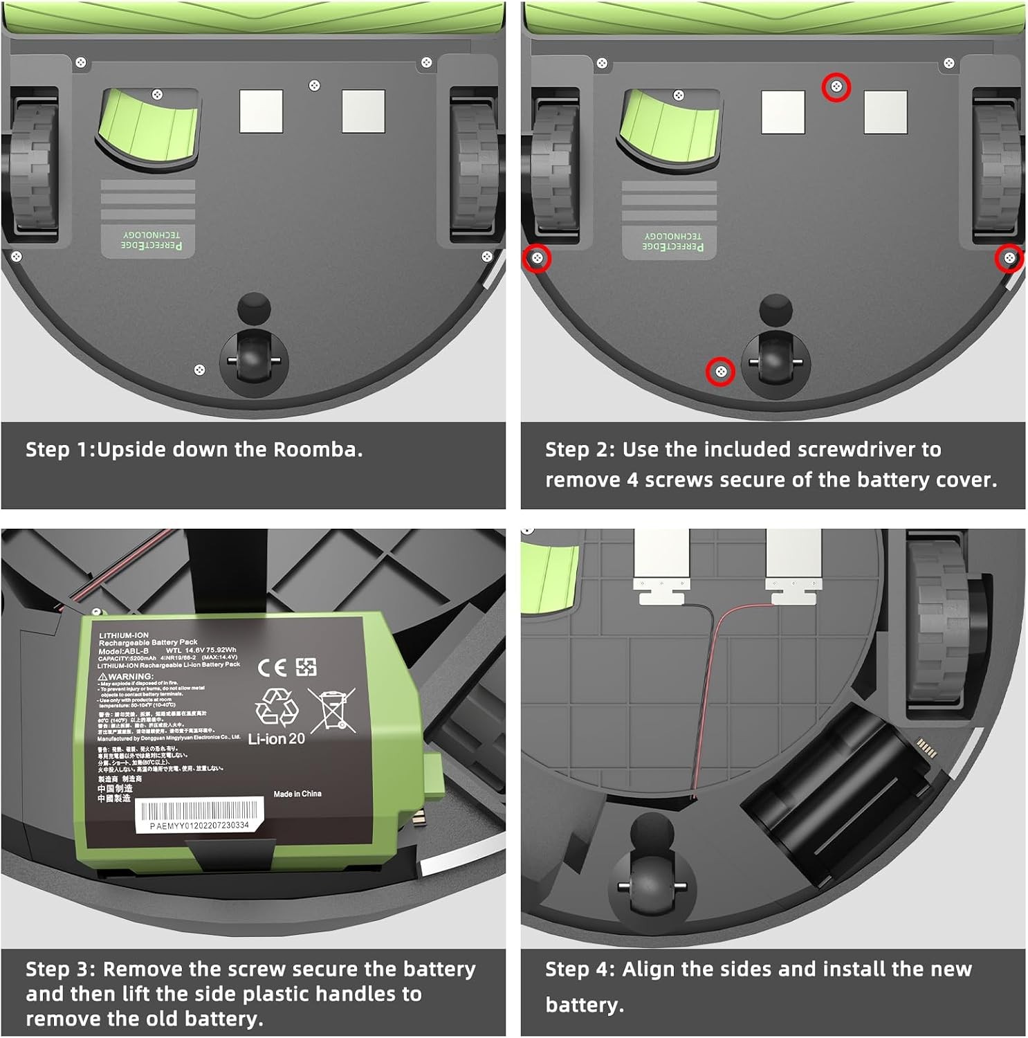 Upgraded 5200mAh ABL B Battery for Roomba S9 S9 Battery Replacement Compatible
