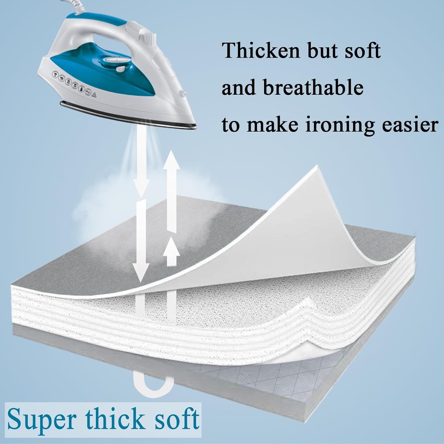 Small Ironing Board Cover Scorch Resistant, Table top Ironing Cover with Padd…