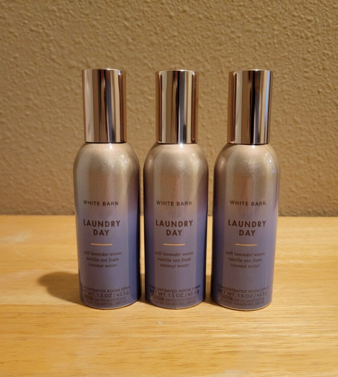 Bath and & Body Works LAUNDRY DAY Concentrated Room Spray 1.5 oz – 3 pc