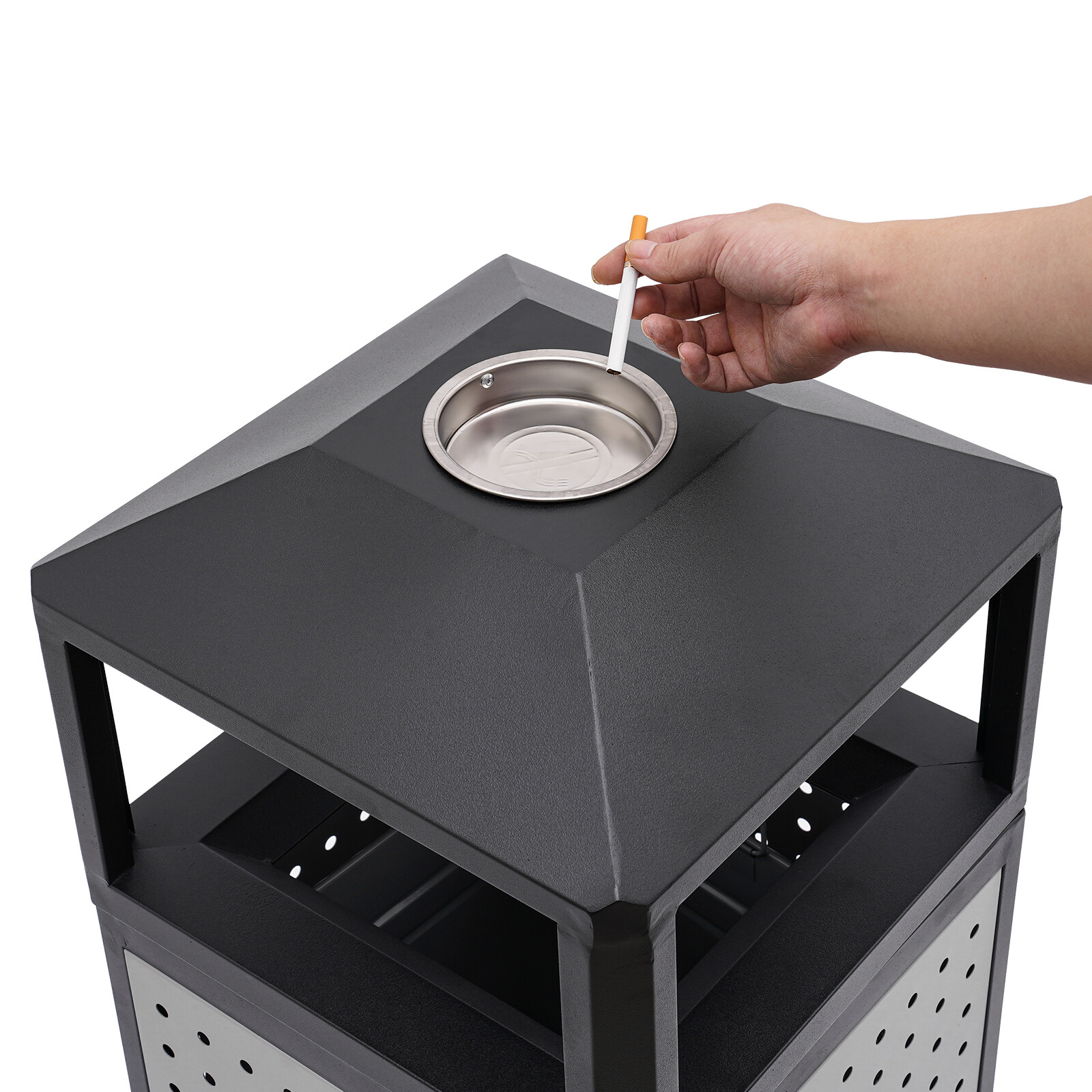Commercial Waste Container, Outdoor Trash Can, Garbage Enclosure Grey