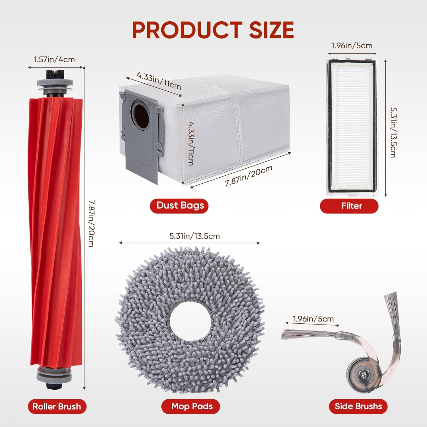 Accessories Replacement Kit Compatible With Roborock QV 35A QV 35S Robot Vacuum