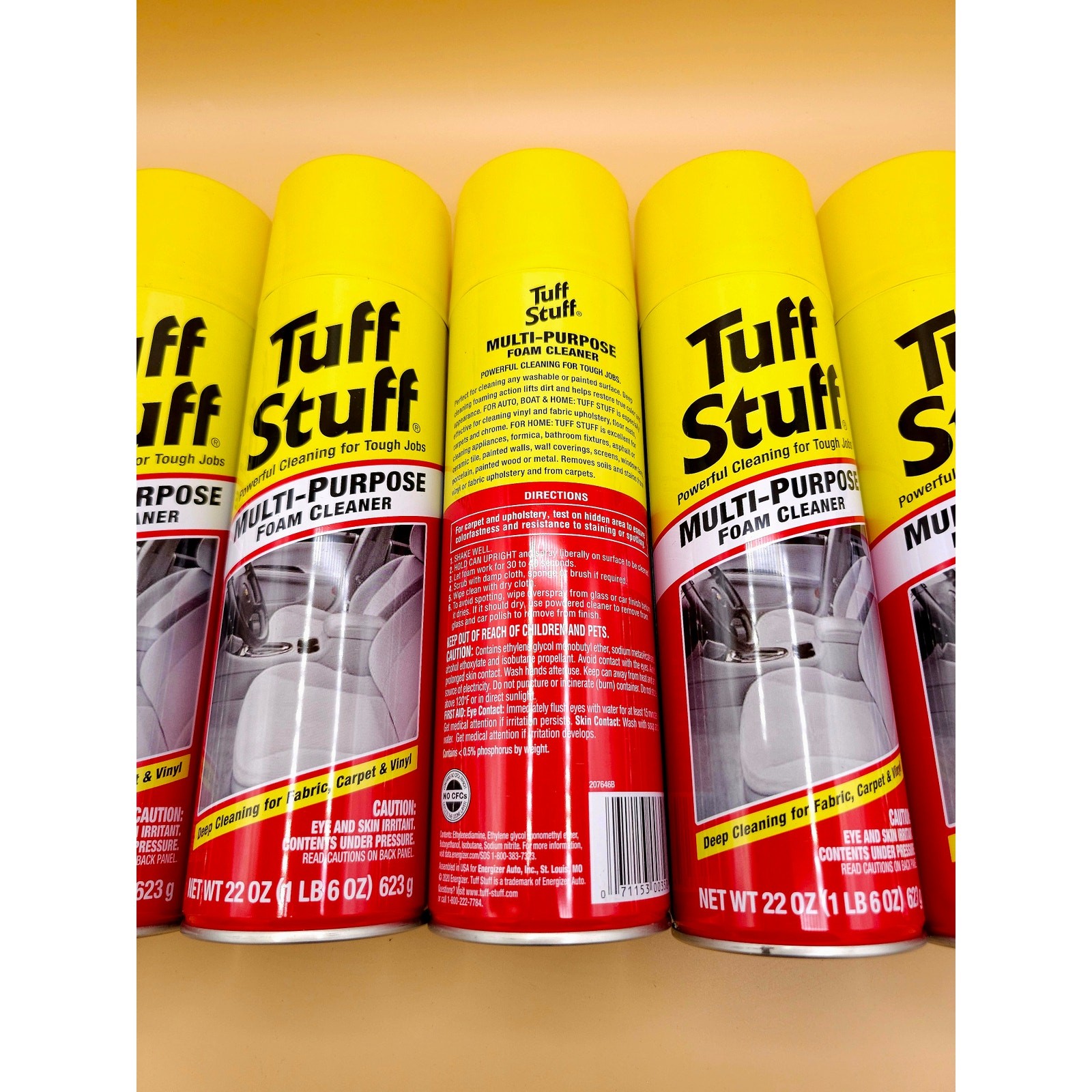 6 Pack Tuff Stuff Multi Purpose Foam Cleaner 22oz – Car Interior & Home – New