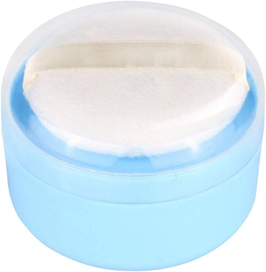After-Bath Puff Box Empty Body Powder Container Dispenser Case with Sifter and P