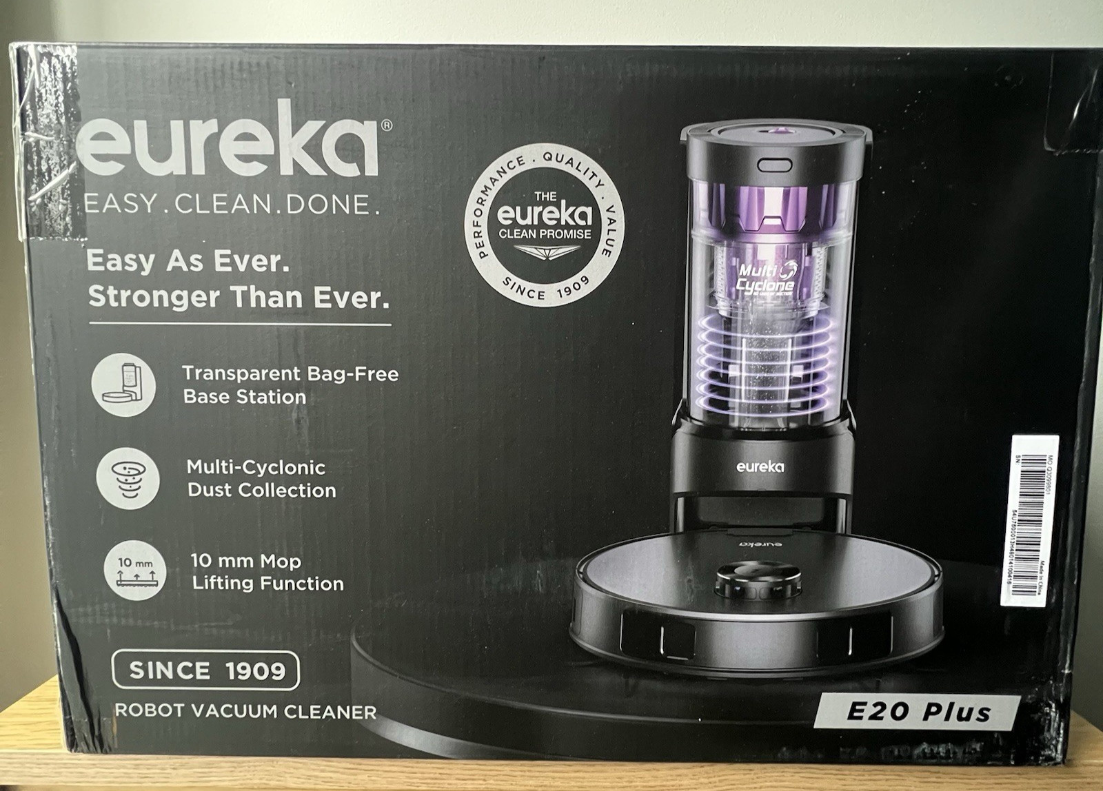 Eureka E20 Plus Robot Vacuum & Mop Combo w/ Bagless Self Emptying Station BLACK