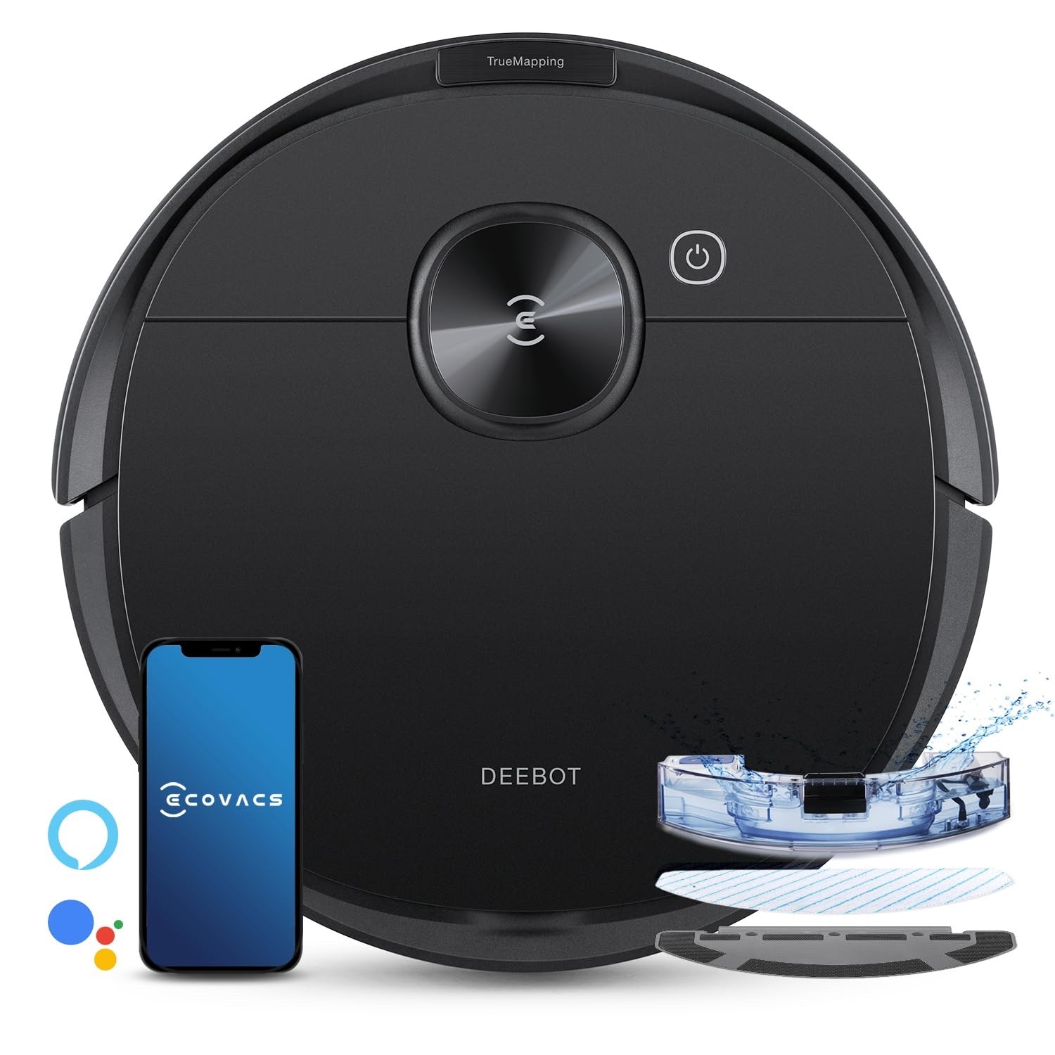 Ecovacs Deebot Ozmo N8 Robot Vacuum Cleaner & Mop – Black