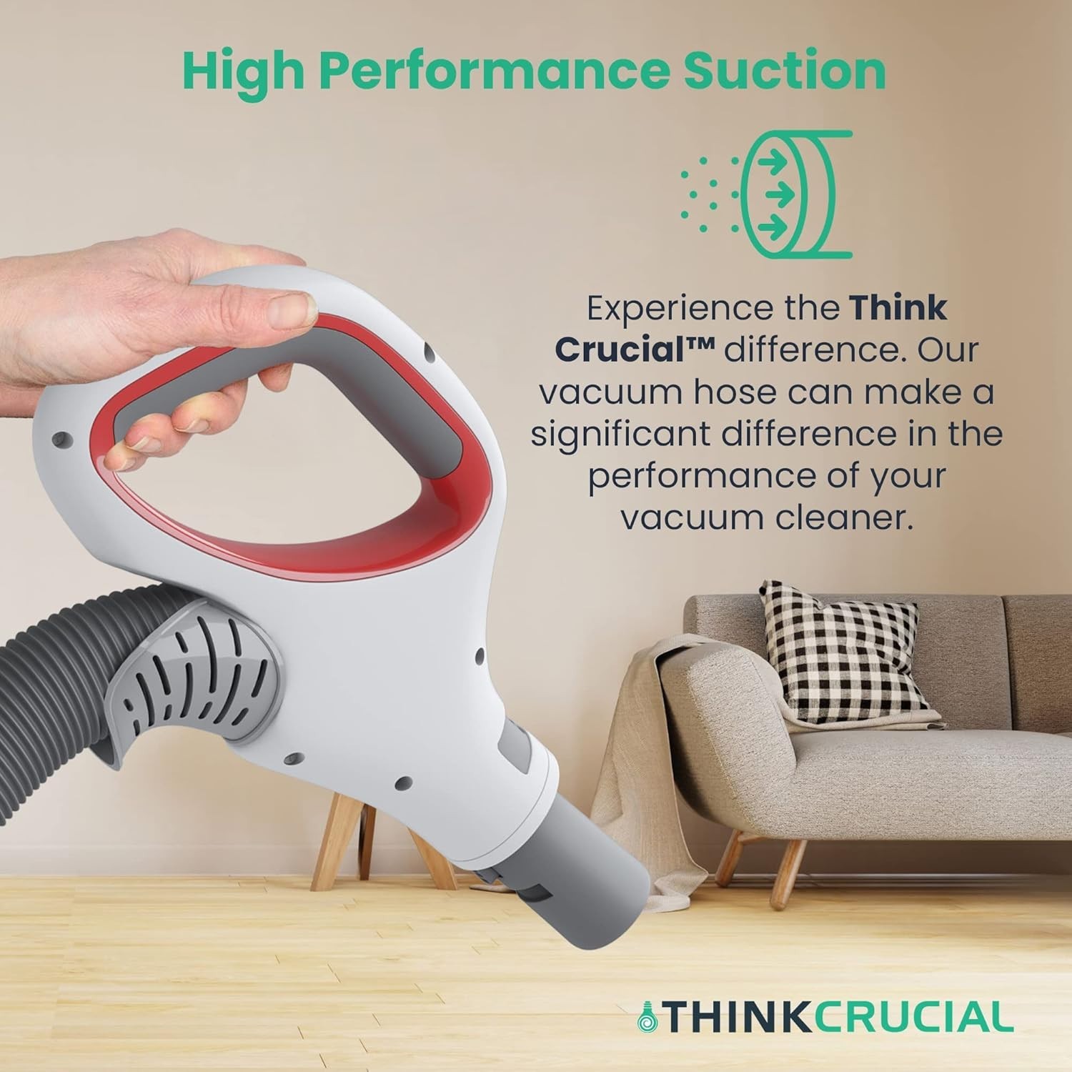 Replacement Durable & Flexible Vacuum Hose & Handle Compatible with Shark Vacuum