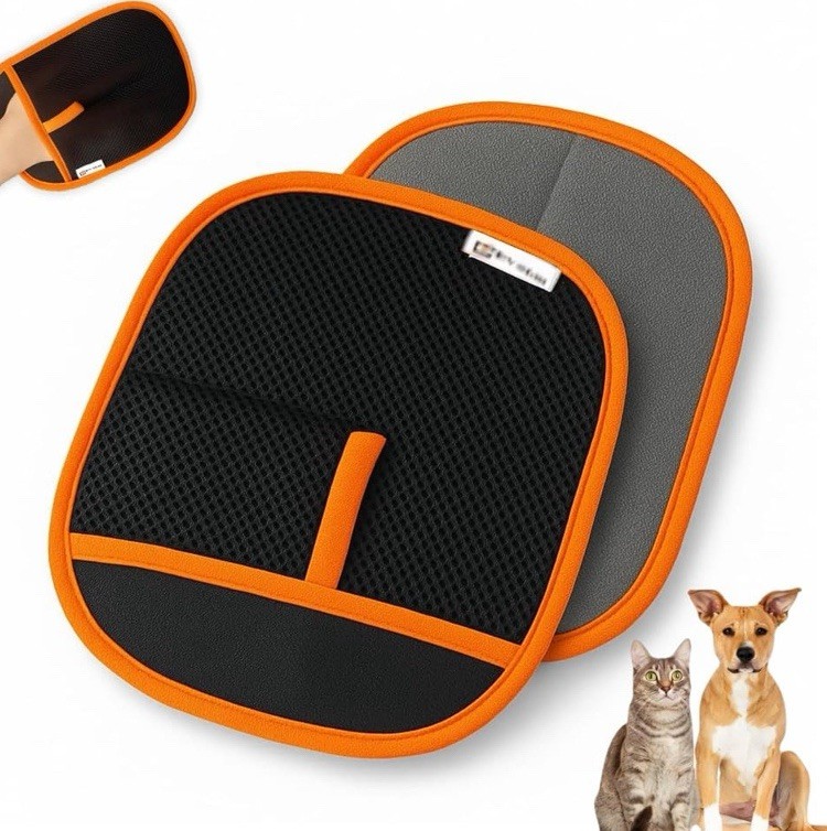 Reusable Pet Hair Removal Gloves Dog Cat Grooming Fur Remover Lint Brush Tool🐶