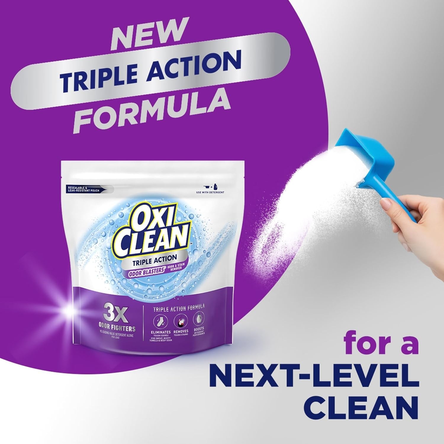 Powerful 4 lb Laundry Booster – Triple Action Odor Blaster & Color Safe Remover