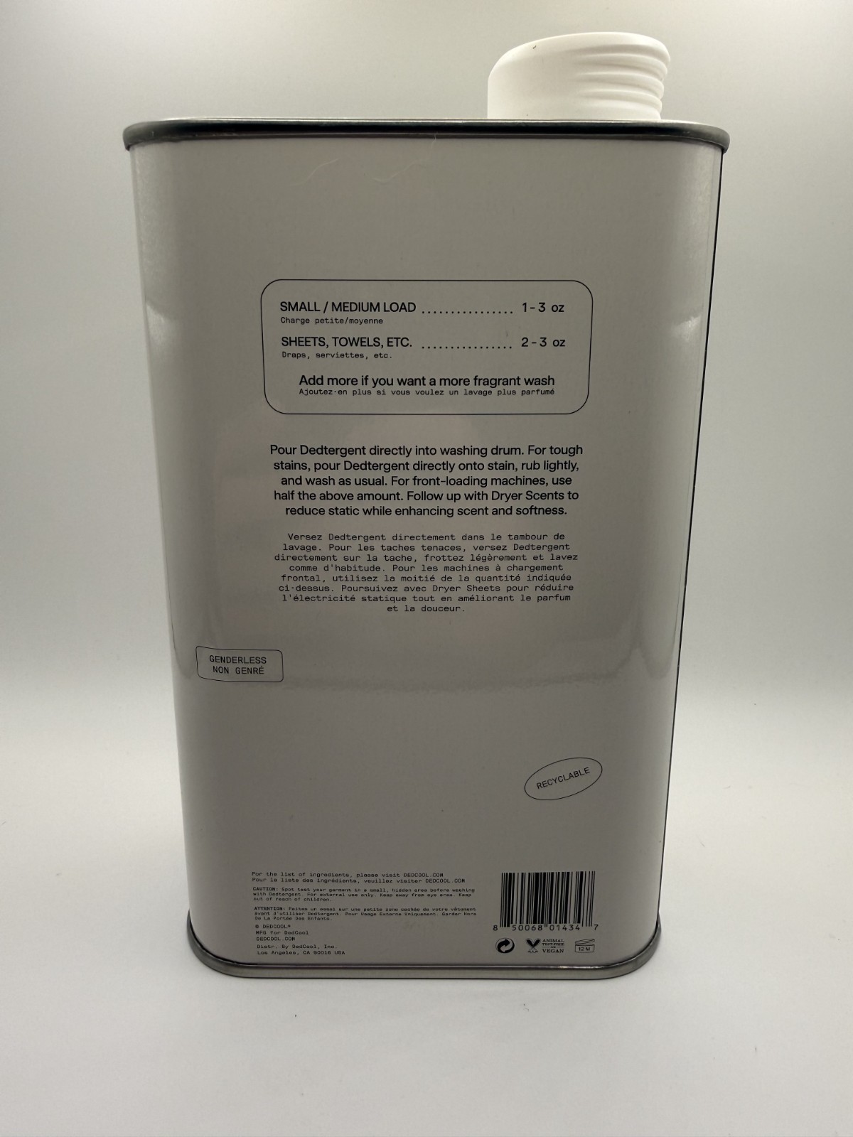 DedCool Dedtergent Milk Laundry Detergent Formula Vegan (32 oz) – Brand New