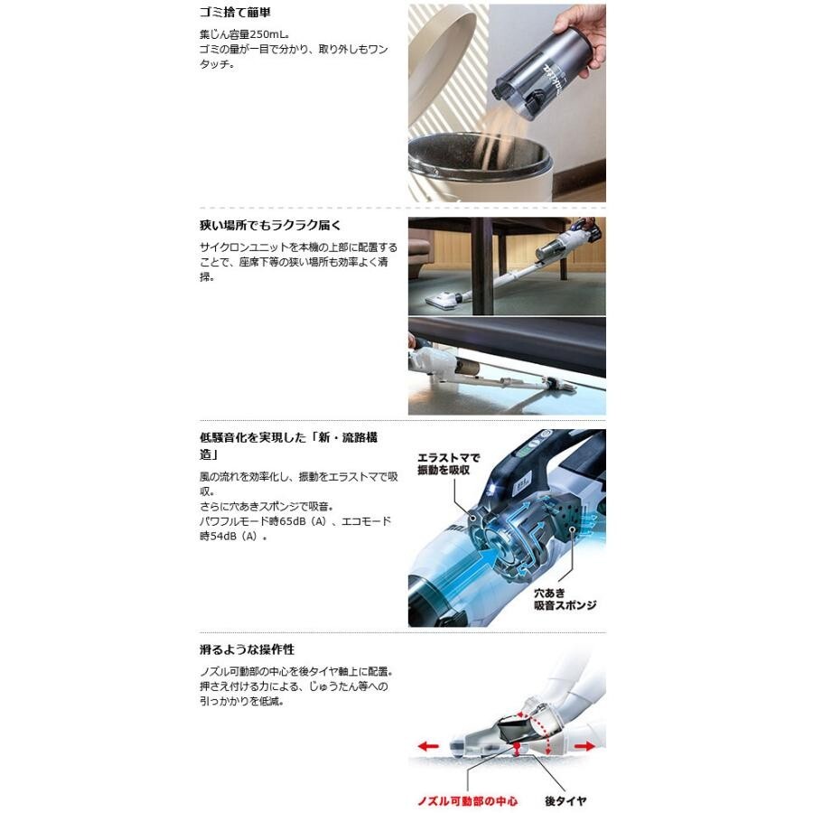 Makita CL003GZW Vacuum Cleaner 40V max XGT Brushless Cordless White Tool Only