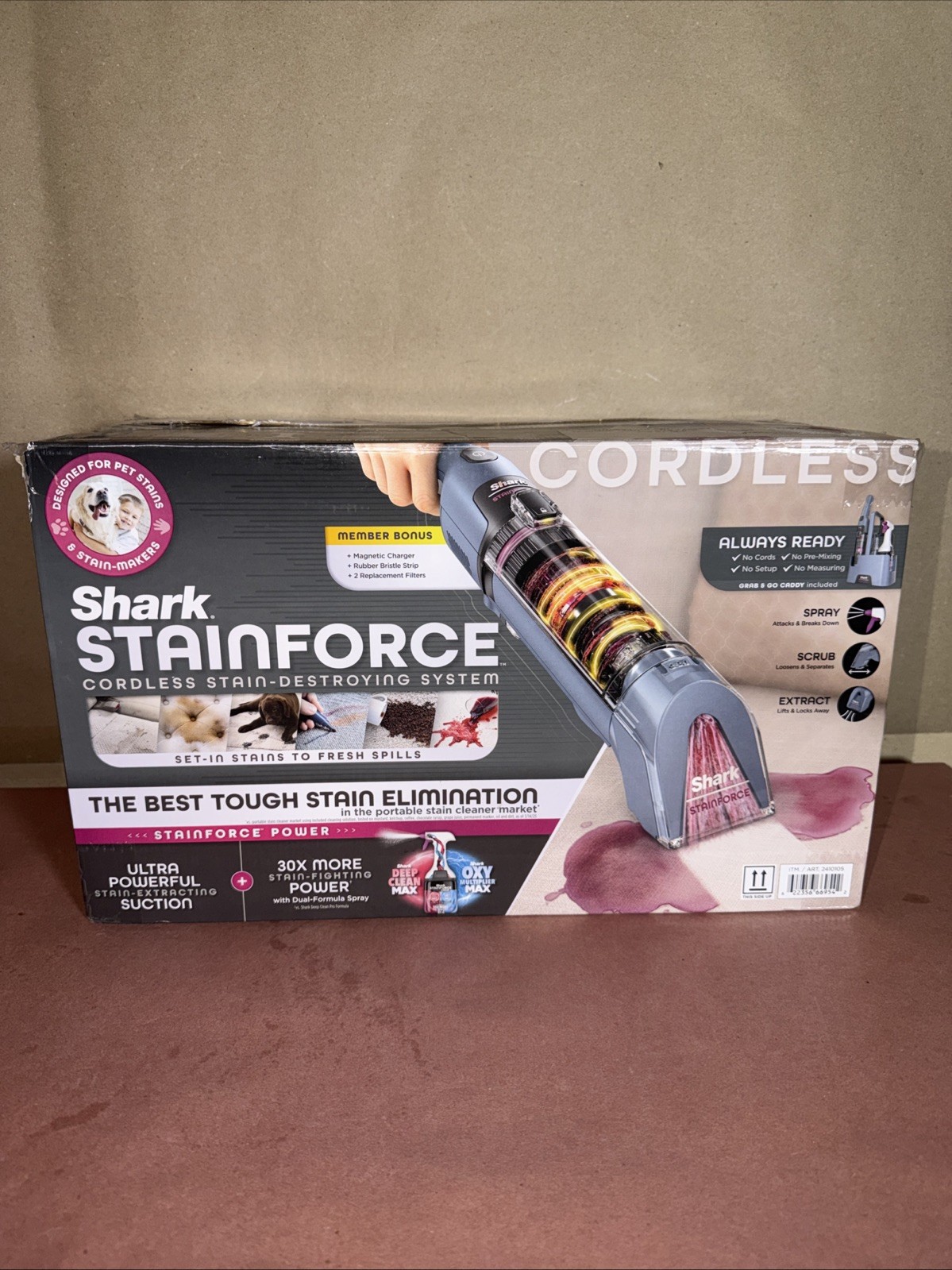 Shark StainForce Cordless Portable Spot Stain & Odor Remover