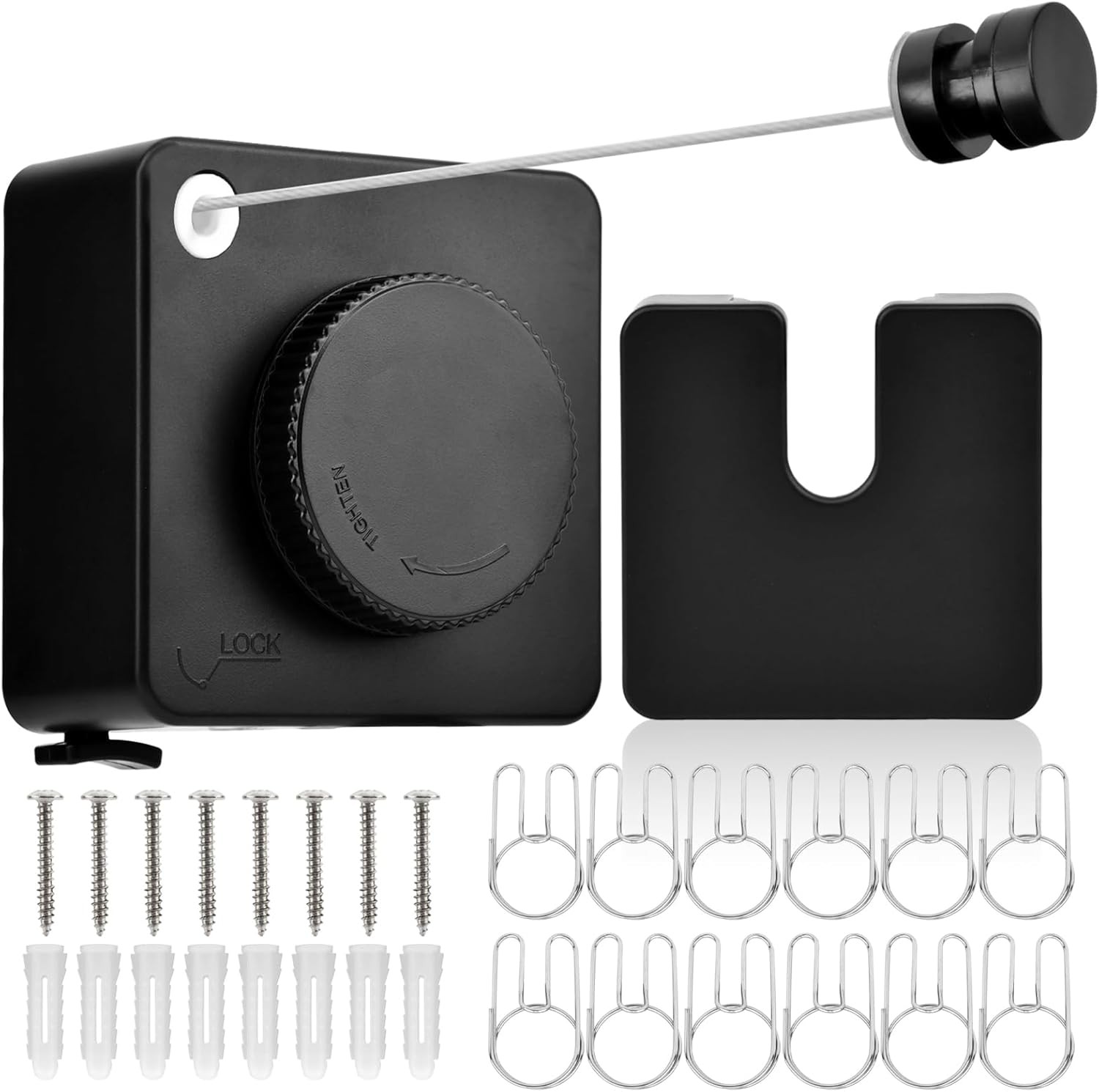 Retractable Clothesline Heavy Duty, Non-Sagging Indoor/Outdoor Clothes Line Retr