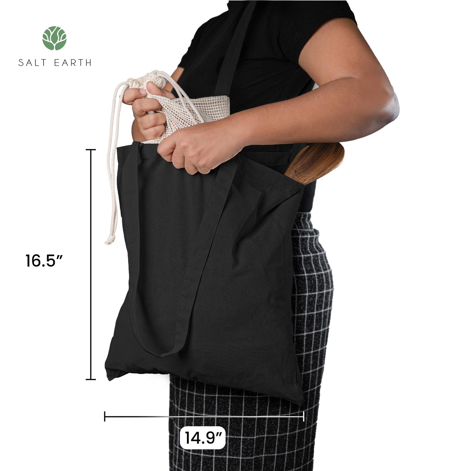 5| 6| 12| 24| 48| 100| 200 Pack Canvas Tote Bags Bulk, Lightweight Bulk Reusa…